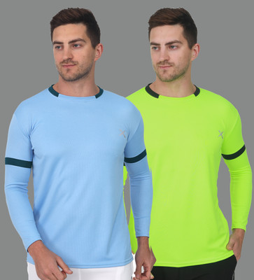 FARROWX Solid Men Round Neck Multicolor T-Shirt