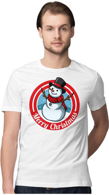 KRYONIX Printed Men Round Neck White T-Shirt