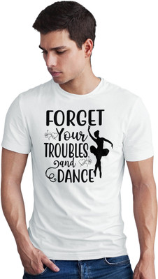 Seek Buy Love Printed Men Round Neck White T-Shirt