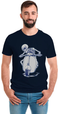 SmarTee Street Printed Men Round Neck Blue T-Shirt