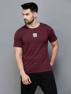 Fame Forever by Lifestyle Solid Men Round Neck Maroon T-Shirt