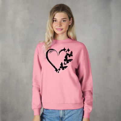 Fabrista Printed Women Round Neck Pink T-Shirt