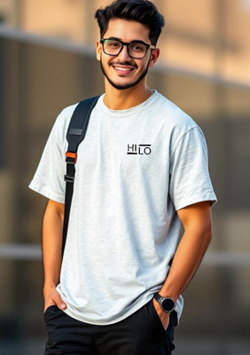 UrGear Printed Men Round Neck White T-Shirt
