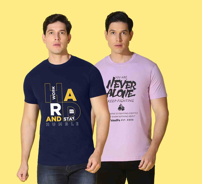 WOOSTRO Graphic Print Men Round Neck Multicolor T-Shirt