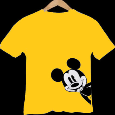TARSHI Printed Men Round Neck Yellow T-Shirt