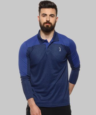 CAMPUS SUTRA Colorblock Men Round Neck Blue T-Shirt