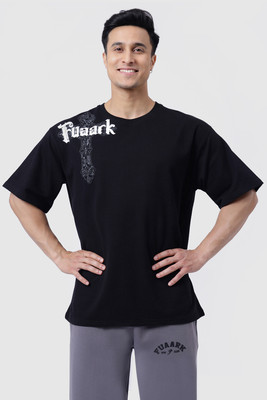 FuaarK Solid Men Round Neck Black T-Shirt