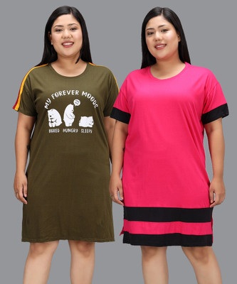 DreamBe Self Design Women Round Neck Multicolor T-Shirt