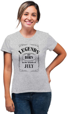 SmarTee Street Typography Women Round Neck Grey T-Shirt