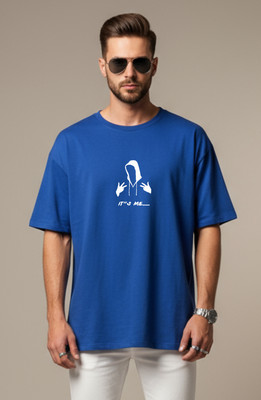 UrGear Graphic Print Men Round Neck Blue T-Shirt