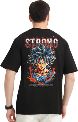 Mr Anime Printed Men Round Neck Black T-Shirt
