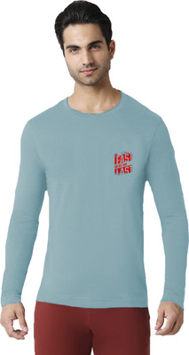 ENZIKO Graphic Print Men Round Neck Blue T-Shirt