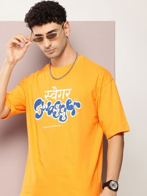 Kook N Keech Printed Men Round Neck Orange T-Shirt