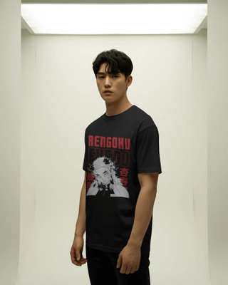 SteezonStore Graphic Print Men Crew Neck Black T-Shirt