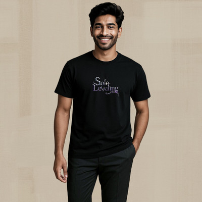 Rimore Clothing Printed Men Round Neck Black T-Shirt