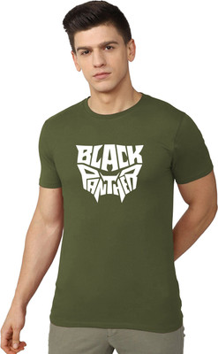 OrrganicChics Printed Men Round Neck Green T-Shirt