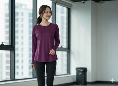 MYo2 Solid Women Round Neck Maroon T-Shirt