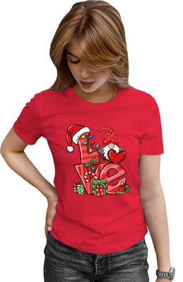 Buy That Trendz Solid Women Round Neck Red T-Shirt