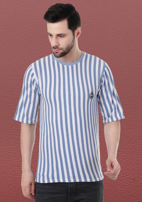 Marc Laurent Striped Men Round Neck Multicolor T-Shirt