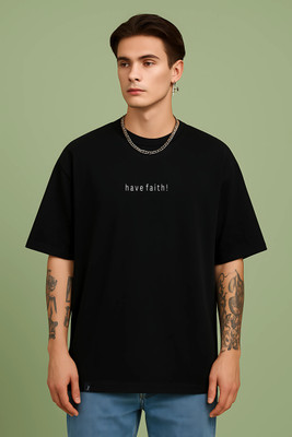 DESIREBEL Solid Men Round Neck Black T-Shirt