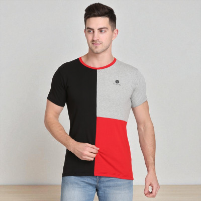 Faricon Trend Solid Men Round Neck Multicolor T-Shirt