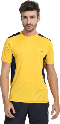 FTX Colorblock Men Round Neck Multicolor T-Shirt