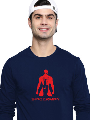 London Crew Printed Men Round Neck Navy Blue T-Shirt