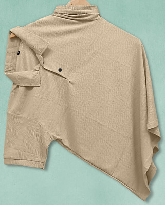 BELPATRA Solid Men Polo Neck Beige T-Shirt