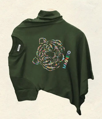 Birdhaus Animal Print Men Round Neck Green T-Shirt