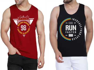 Restore Printed Men Round Neck Maroon, Black, Multicolor T-Shirt