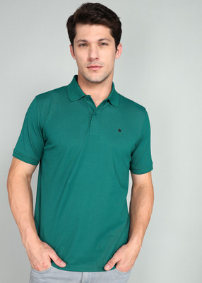 LOUIS PHILIPPE Solid Men Polo Neck Light Green T-Shirt
