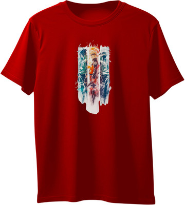VIRAJ VINTAGE Solid Men Round Neck Red T-Shirt