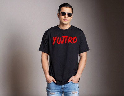 Be Crazy Printed Men Round Neck Black T-Shirt
