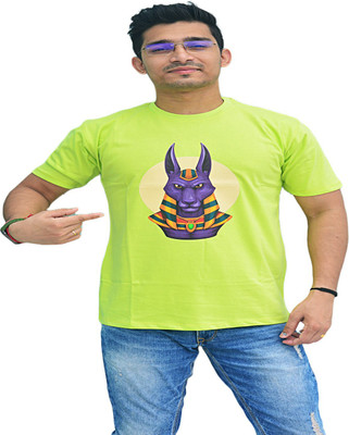 S M Enterprises Graphic Print Men Round Neck Green T-Shirt