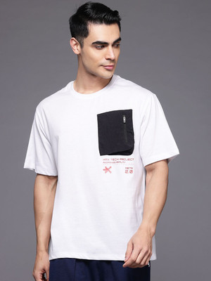 HRX by Hrithik Roshan Typography Men Round Neck White T-Shirt