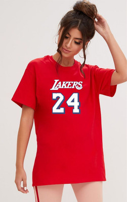 eco runner Graphic Print Women Round Neck Red T-Shirt