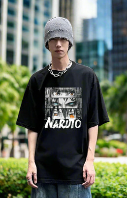 THALASI Graphic Print Men Round Neck Black T-Shirt