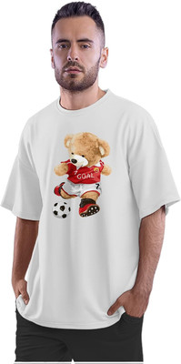 GPGARMENTSS Printed Men Round Neck White T-Shirt