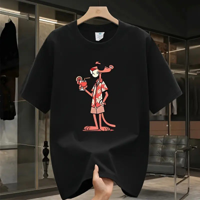 Relva Printed Men Round Neck Black T-Shirt