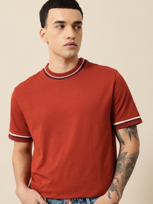 Mr Bowerbird Solid Men Round Neck Red T-Shirt