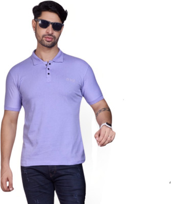 Qudio Solid Men Polo Neck Reversible Black T-Shirt