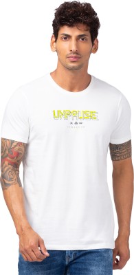 Spykar Solid Men Round Neck White T-Shirt