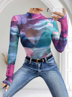 TheCozyNest Casual Printed Women Multicolor Top