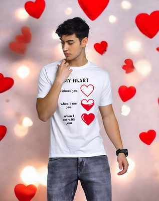 Triptee Typography Men Round Neck White T-Shirt