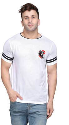 Lawful Casual Graphic Print Men Round Neck White T-Shirt