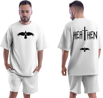 JoyandHappiness Printed Men Round Neck White T-Shirt