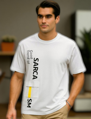 Autna Printed Men Round Neck White T-Shirt