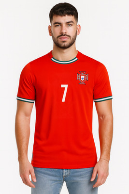UNIQ Printed Men Round Neck Red T-Shirt