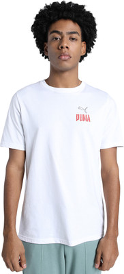 PUMA Printed Men Crew Neck White T-Shirt