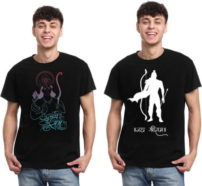 Be Crazy Printed, Typography Men Round Neck Black T-Shirt
